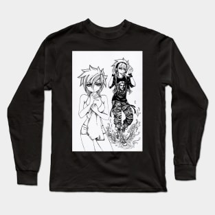 Drawing of Spiky Hair Girl 2010 Long Sleeve T-Shirt